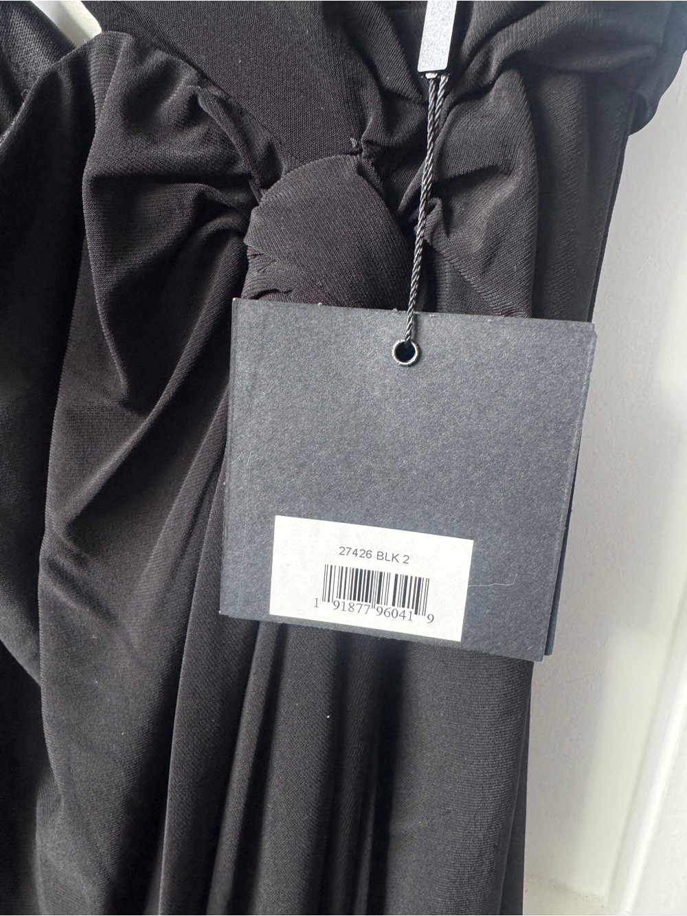 Mac Duggal 27426 Black Cutout High Slit Formal Gown NWT - Picture 6 of 6